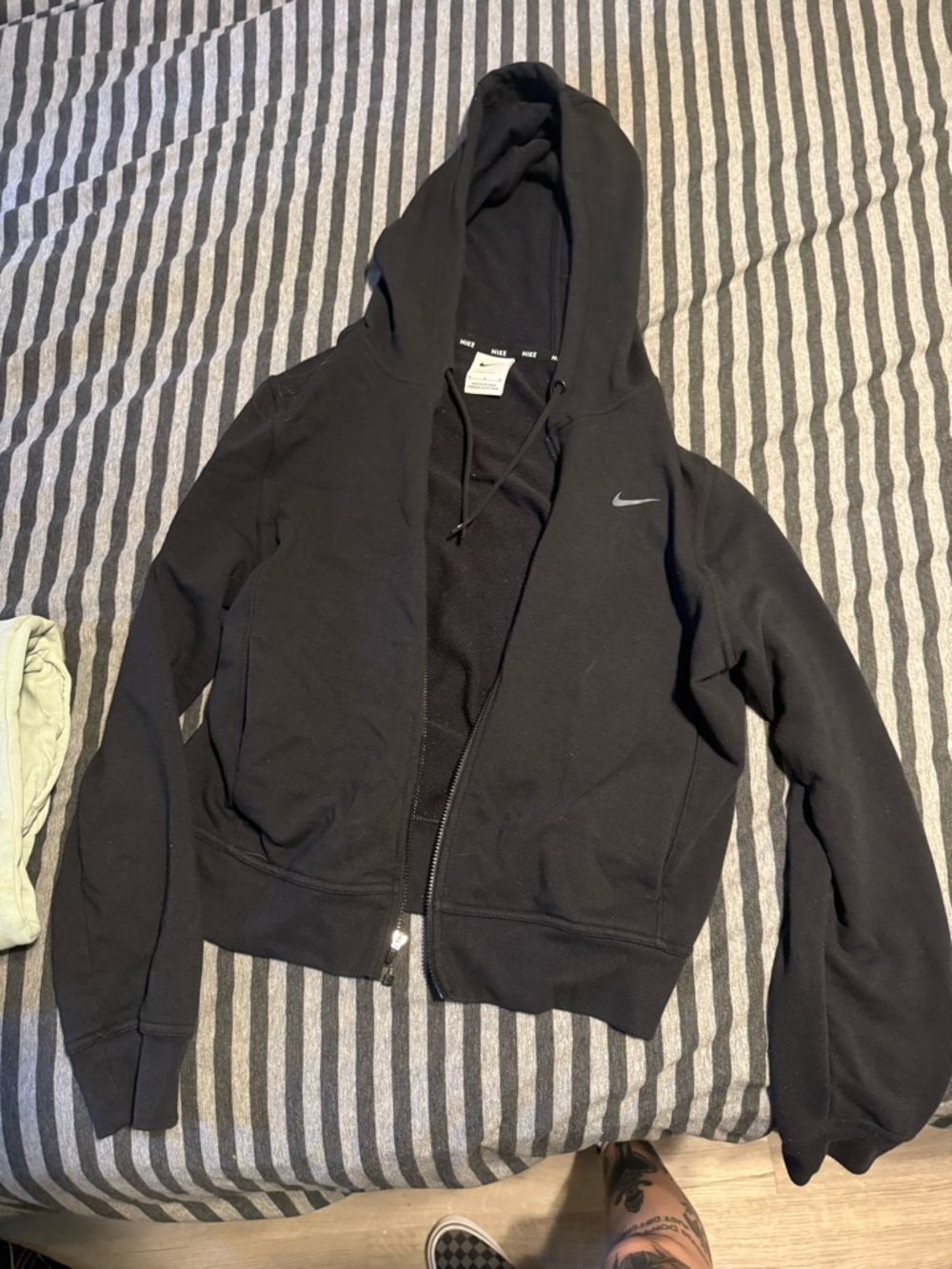 Nike Black Hooded Zip Bomber Jacket